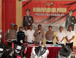 Polres Bangkalan Amankan 3 Tersangka Spesialis Curanmor yang Beraksi di 14 TKP