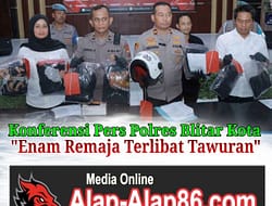 Maklumat Satu Suro, Polres Blitar Kota Tangkap Enam Remaja Terlibat Tawuran